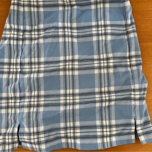 Brandy Melville checkered blue and white mini skirt